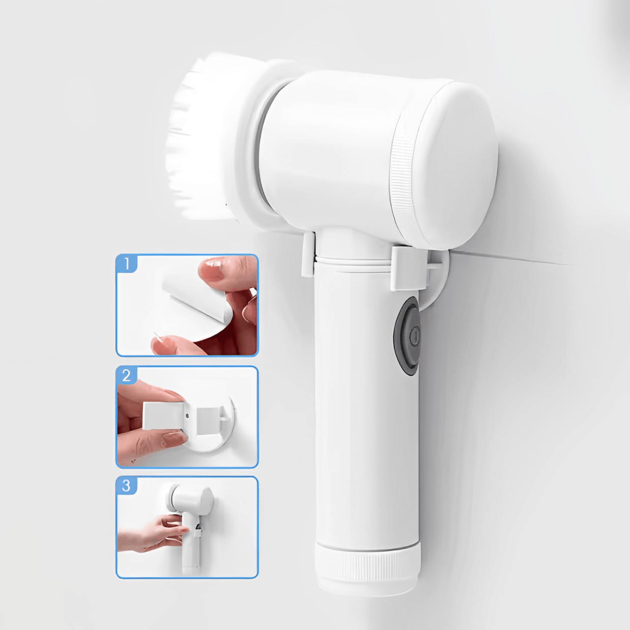 Electric Spin Scrubber With 5 Replaceable Brush Heads - Scrubbereasy